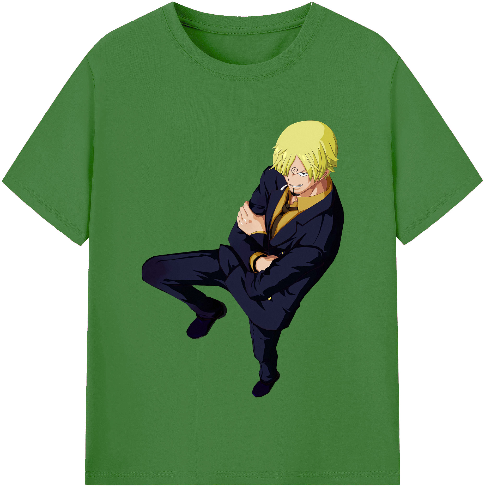 （画像用） ワンピース サンジ ONE PIECE Sanji レディースカジュアルプリントTシャツ（綿100％）